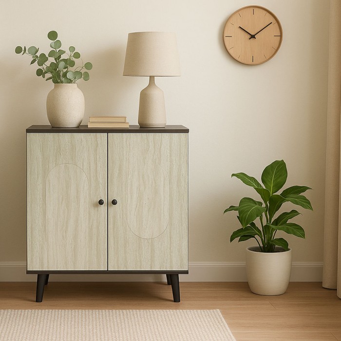 دولاب أحذية متعدد الأغراض 2 باب 4 دور 95x40x80  سم 