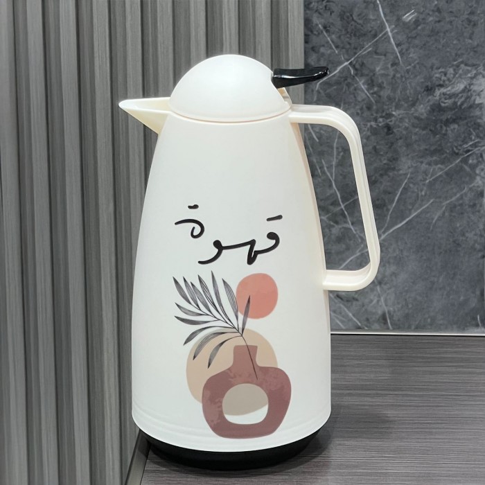 ترمس برسومات وعبارة قهوة،1 لتر 