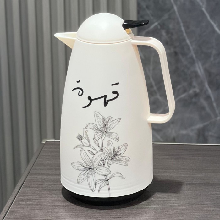 ترمس برسومات وعبارة قهوة،1 لتر 