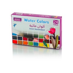 ألوان مائية مع فرشاه مائية دنيا 24 لون 
