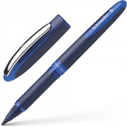 شنايدر قلم حبر جاف دائم من ون بيزنس بعرض خط 0.6 ملم وبطاقة بليستر علوية فائقة النعومة، صنع في المانيا، ازرق
