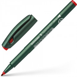 قلم شنايدر توب رايتر 157 فايبر 8 مم، أحمر، (115703)، الكاتب الأعلى 